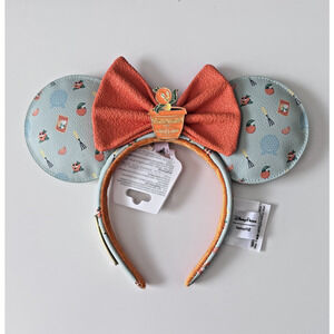 Disney-Park's 2024 Loungefly Flower & Garden Orange Bird Mickey Ears Headband